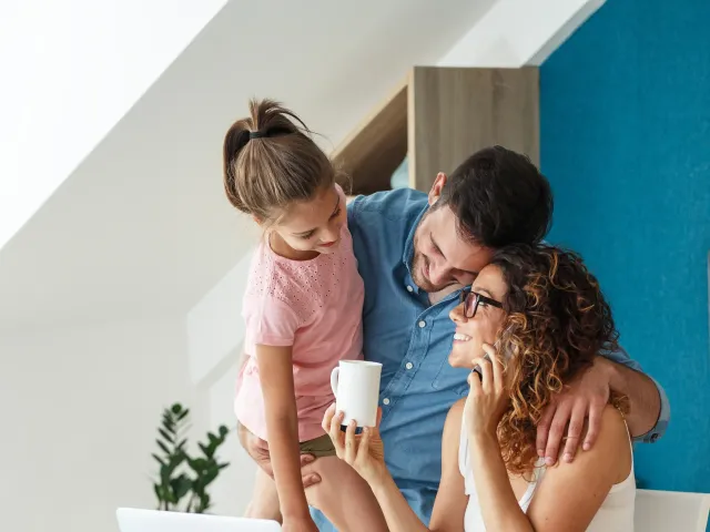 Une famille heureuse