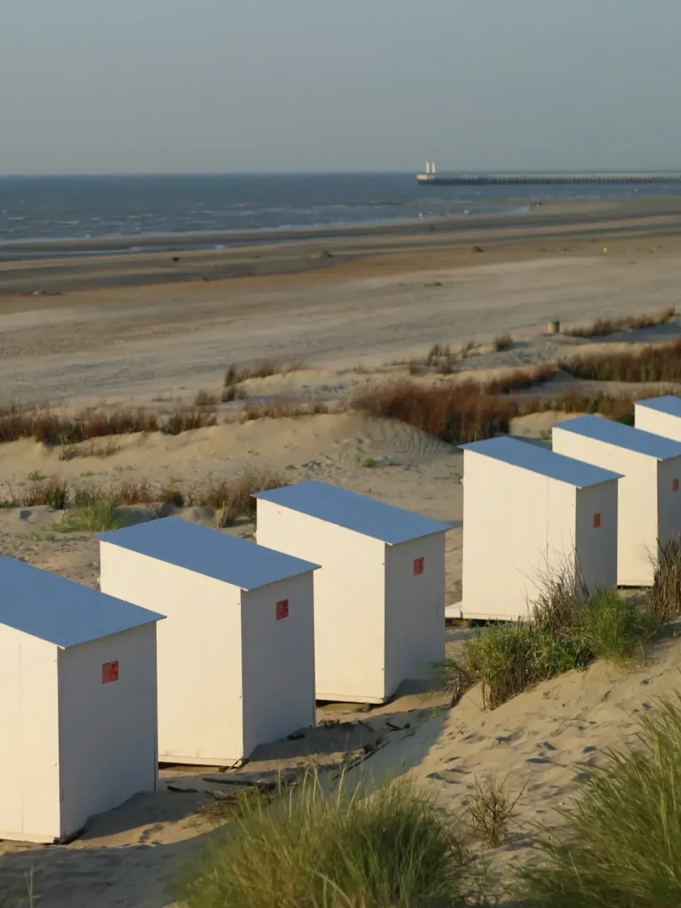 Strandhutjes aan de kust