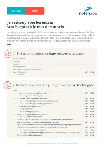 Je woning verkopen? Met deze infofiche ben je goed voorbereid